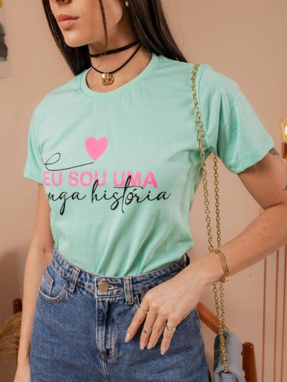 Blusa T-Shirt Estampada 100% Algodão Aguilera