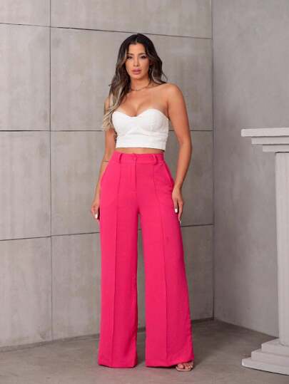 Aguilera Wide Leg Tailored Dress Pants