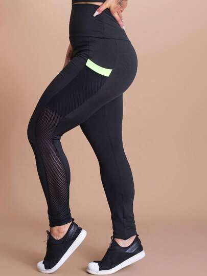 Calça Legging Cintura Alta Com Bolso Riviera