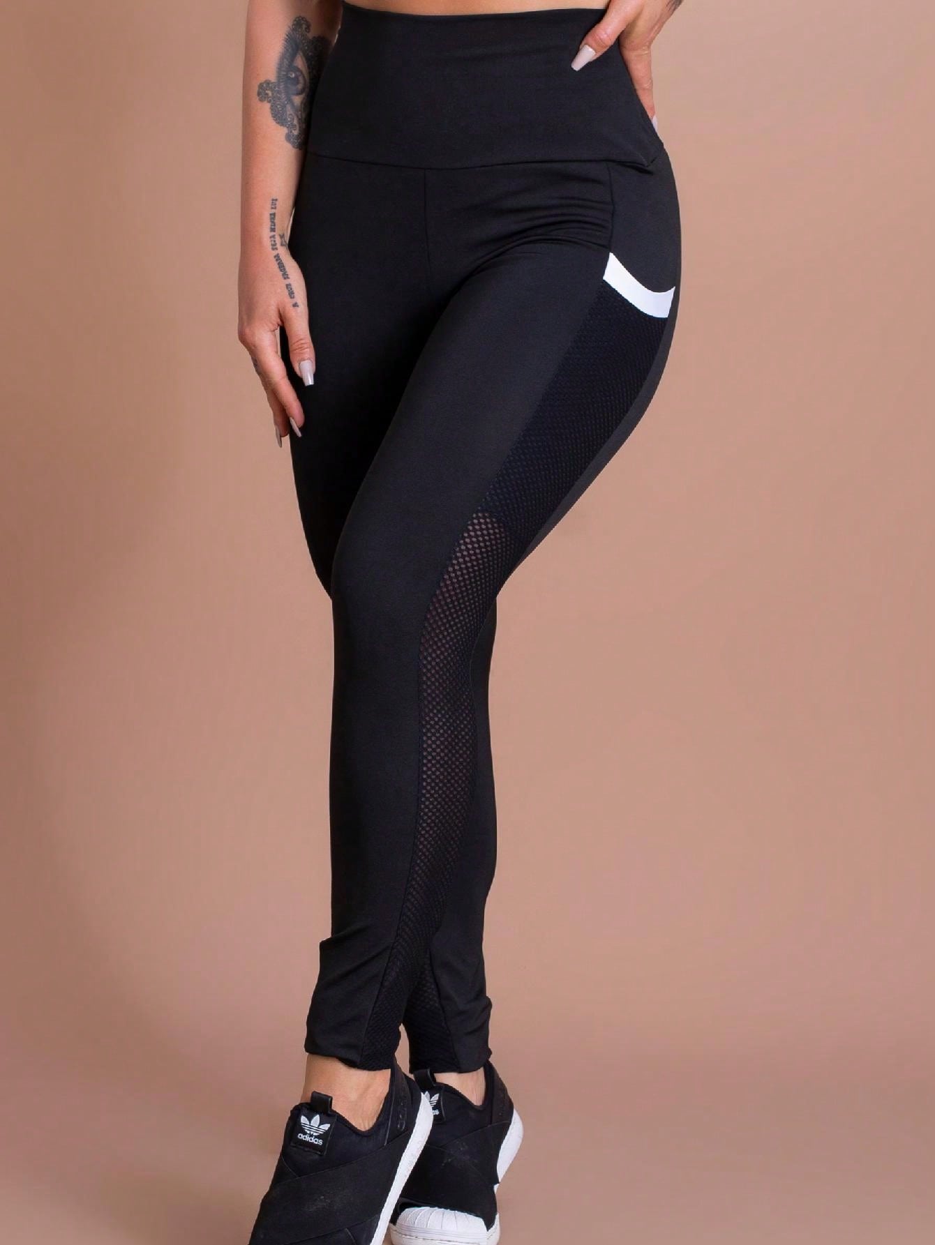 Calça Legging Cintura Alta Com Bolso Riviera