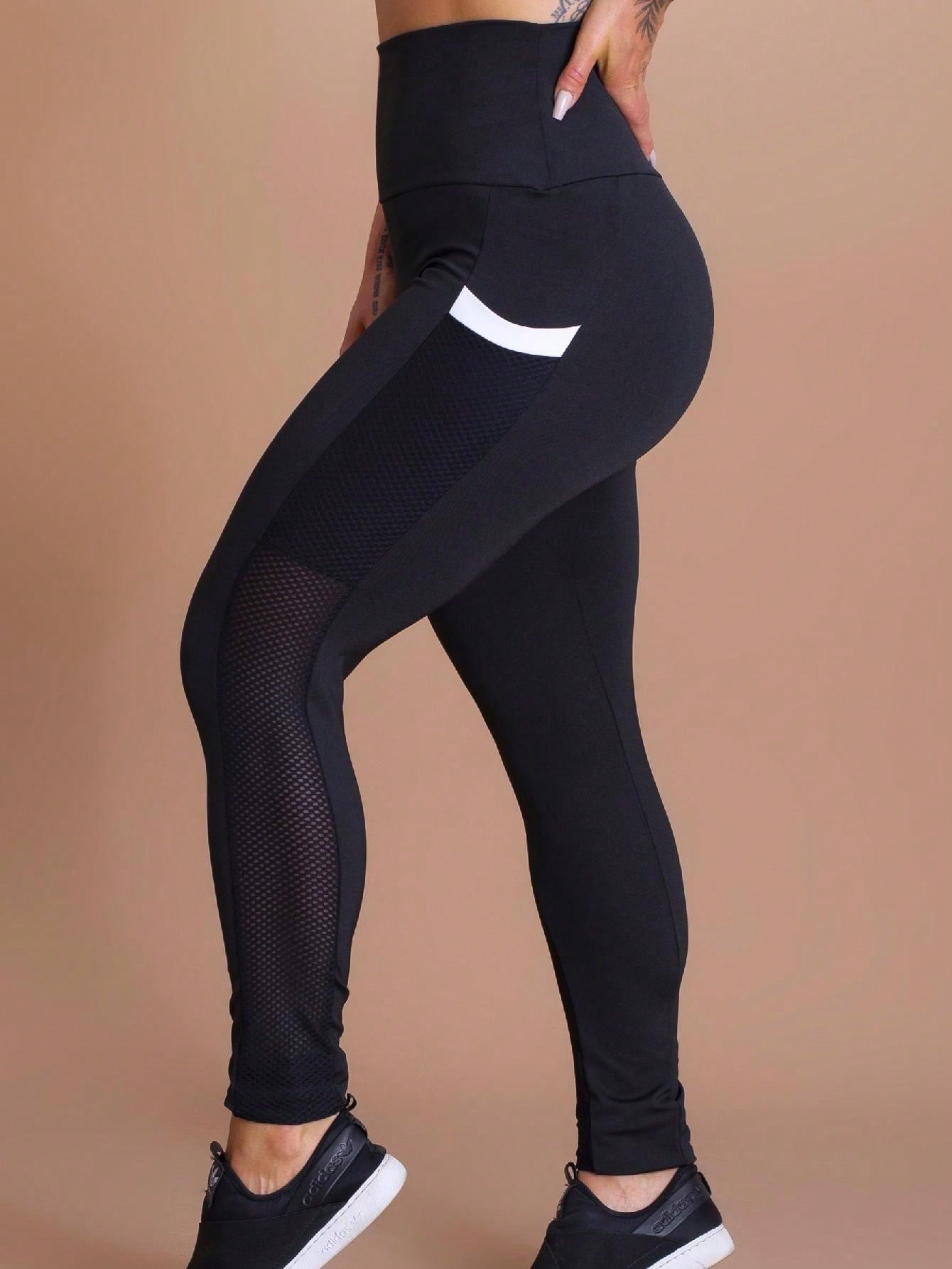 Calça Legging Cintura Alta Com Bolso Riviera