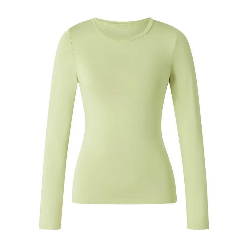 Blusa skinny solida manga longo Aguilera - AGUILERA FASHION