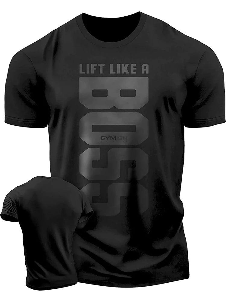 Men's 3D print gym t-shirt