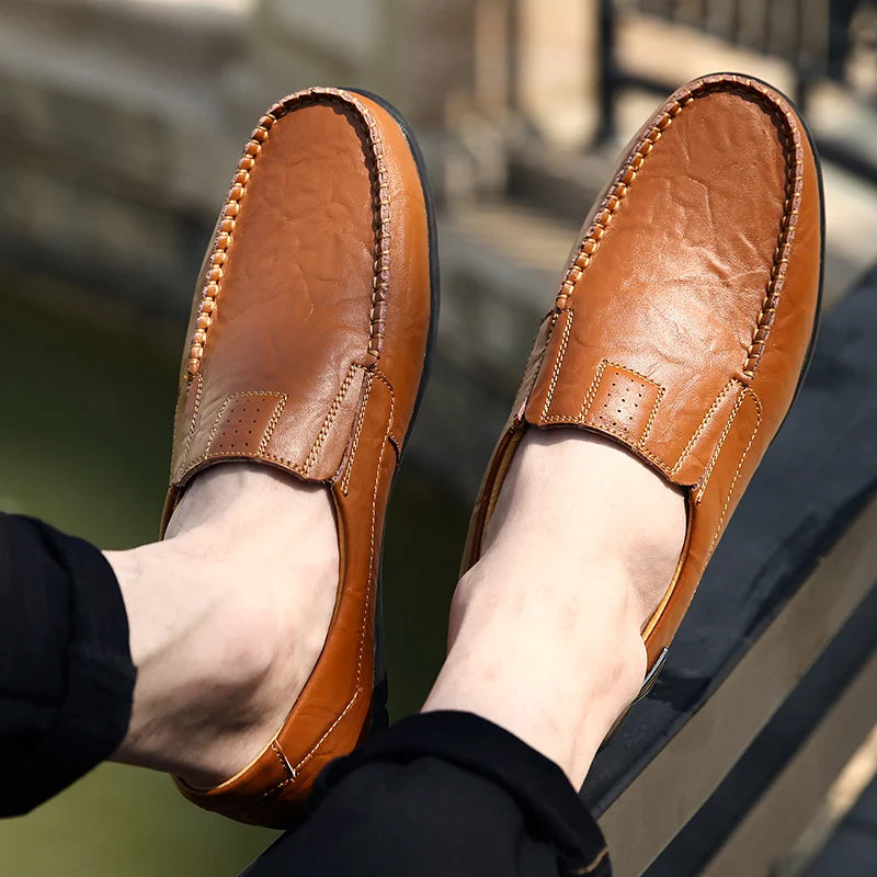 Moscow DZAG genuine leather moccasin shoe