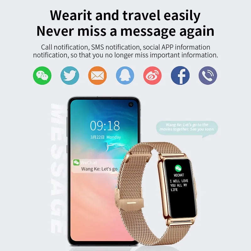 Smartwatch a prova d'gua IOS/Android Lige - AGUILERA FASHION