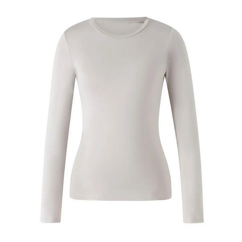 Blusa skinny solida manga longo Aguilera - AGUILERA FASHION