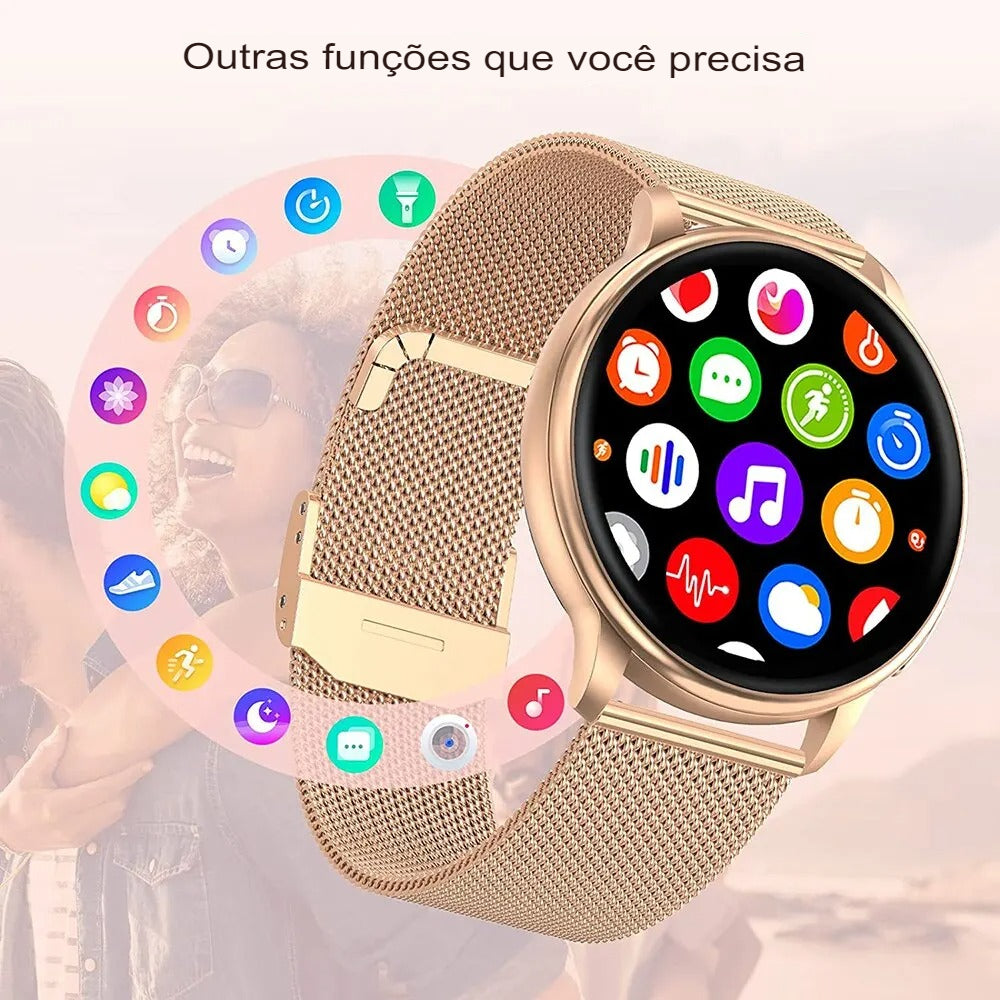 Smartwatch unissex Android / IOS - AGUILERA FASHION