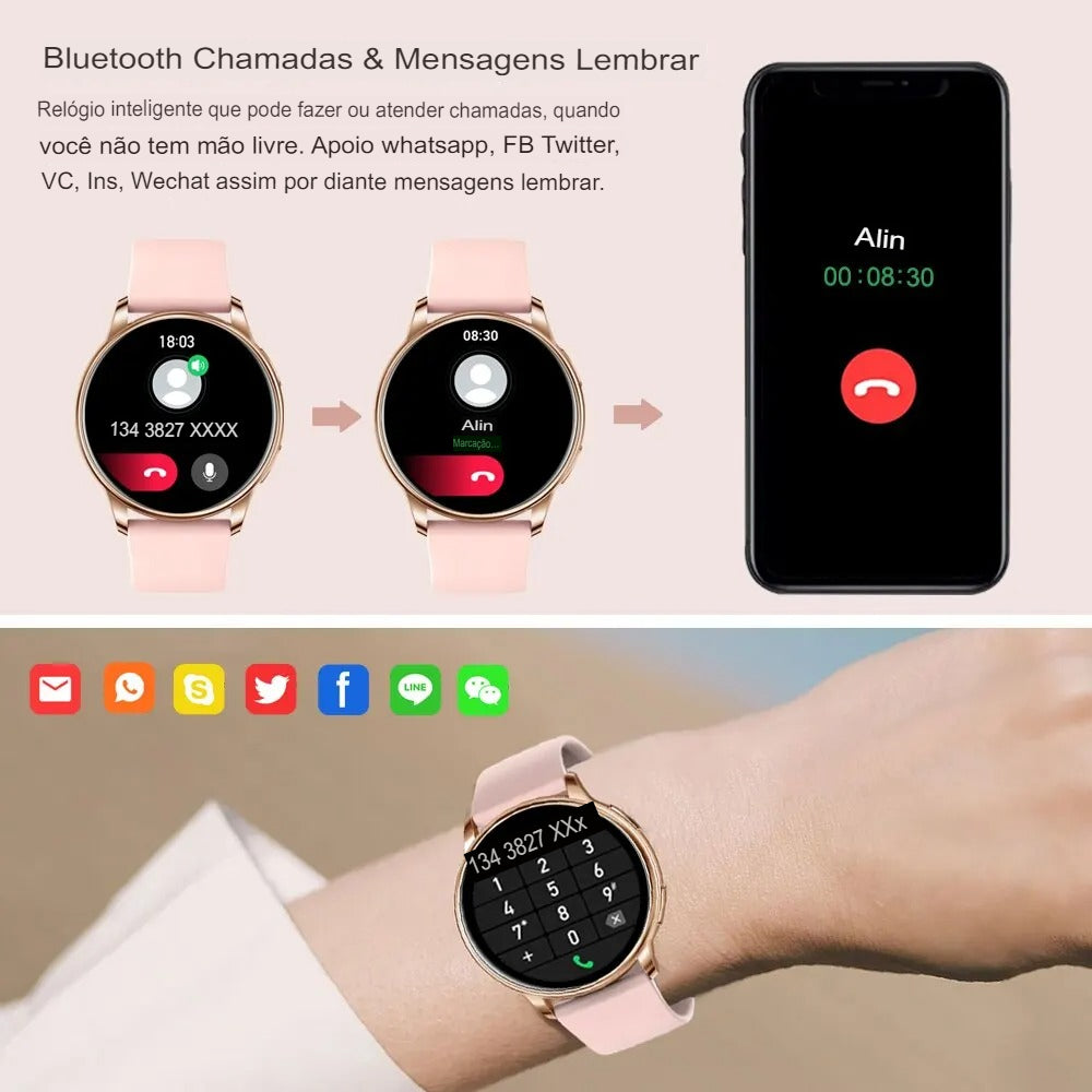 Smartwatch unissex Android / IOS - AGUILERA FASHION