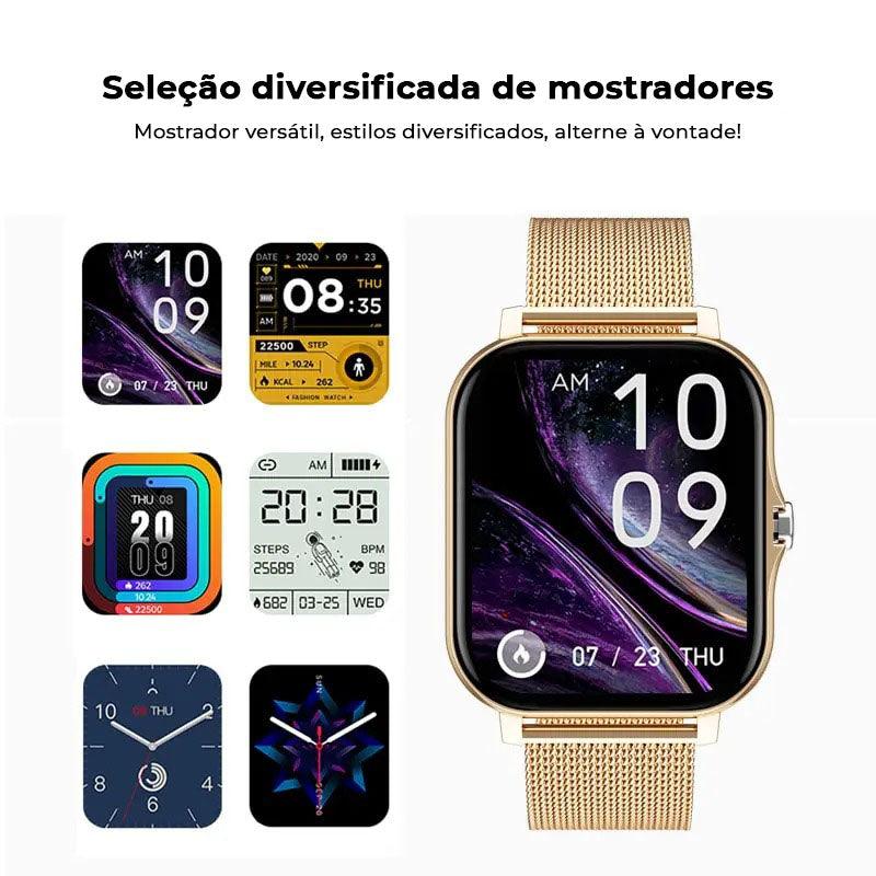 Smartwatch Relógio inteligente Feminino Android/IOS Lige - AGUILERA FASHION