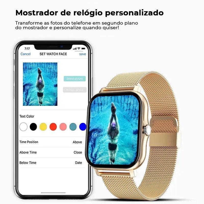 Smartwatch Relógio inteligente Feminino Android/IOS Lige - AGUILERA FASHION