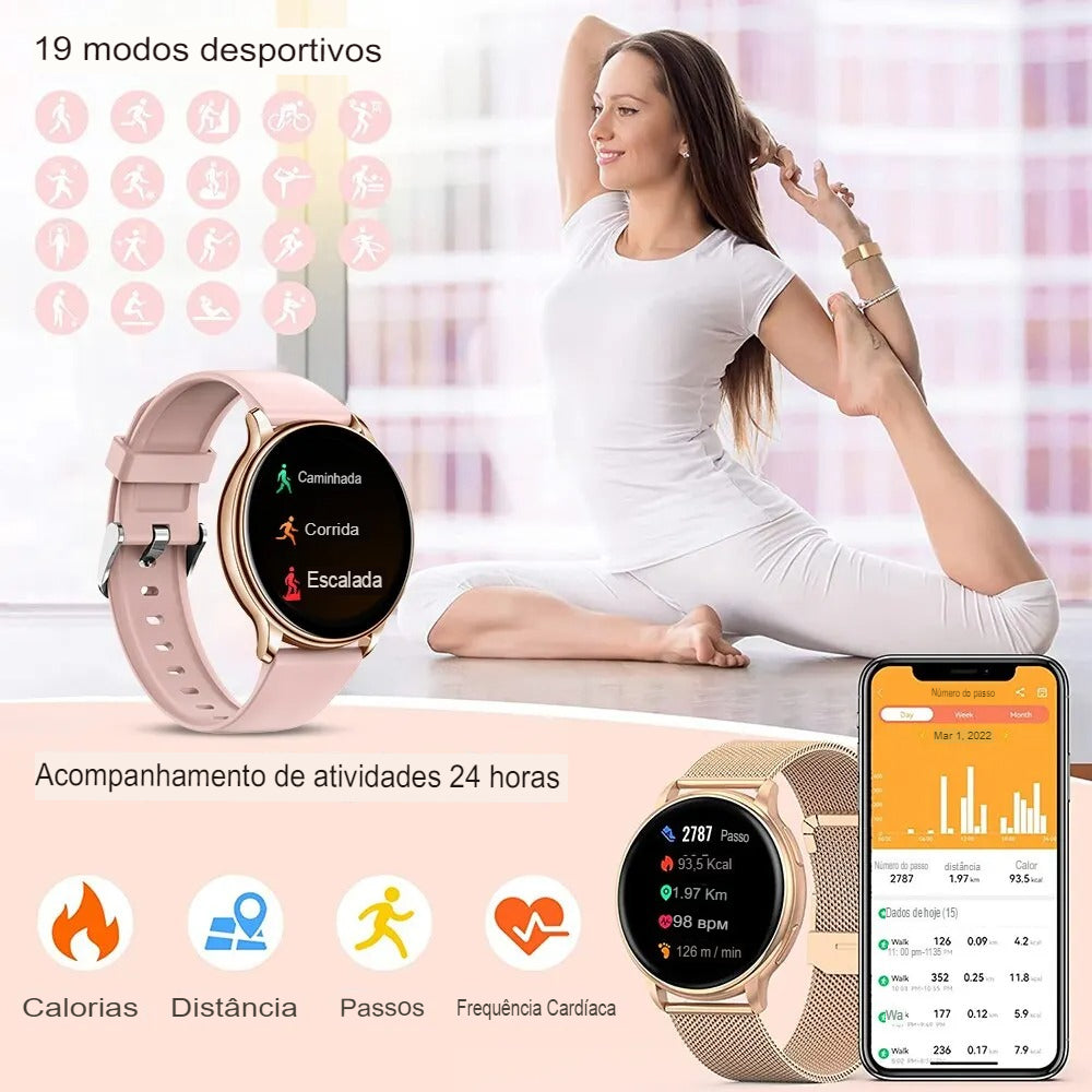 Smartwatch unissex Android / IOS - AGUILERA FASHION