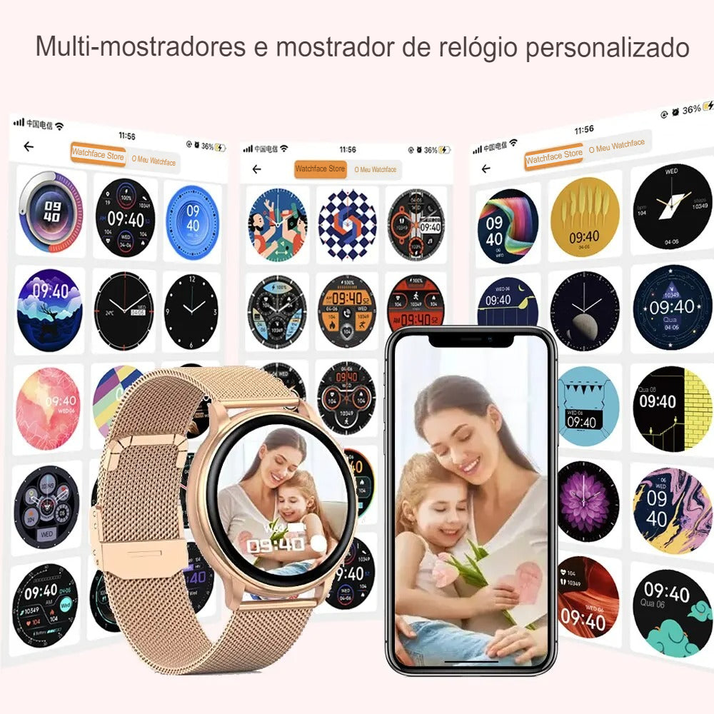 Smartwatch unissex Android / IOS - AGUILERA FASHION